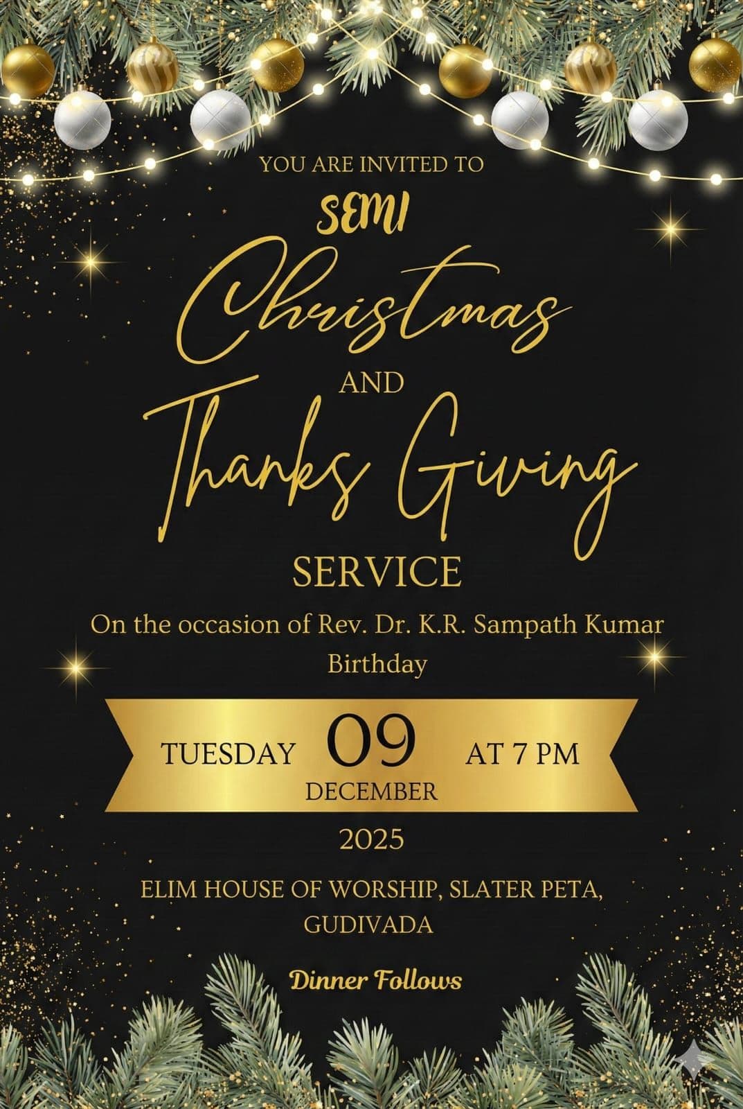 Semi Christmas & Pastor's Birthday Thanksgiving