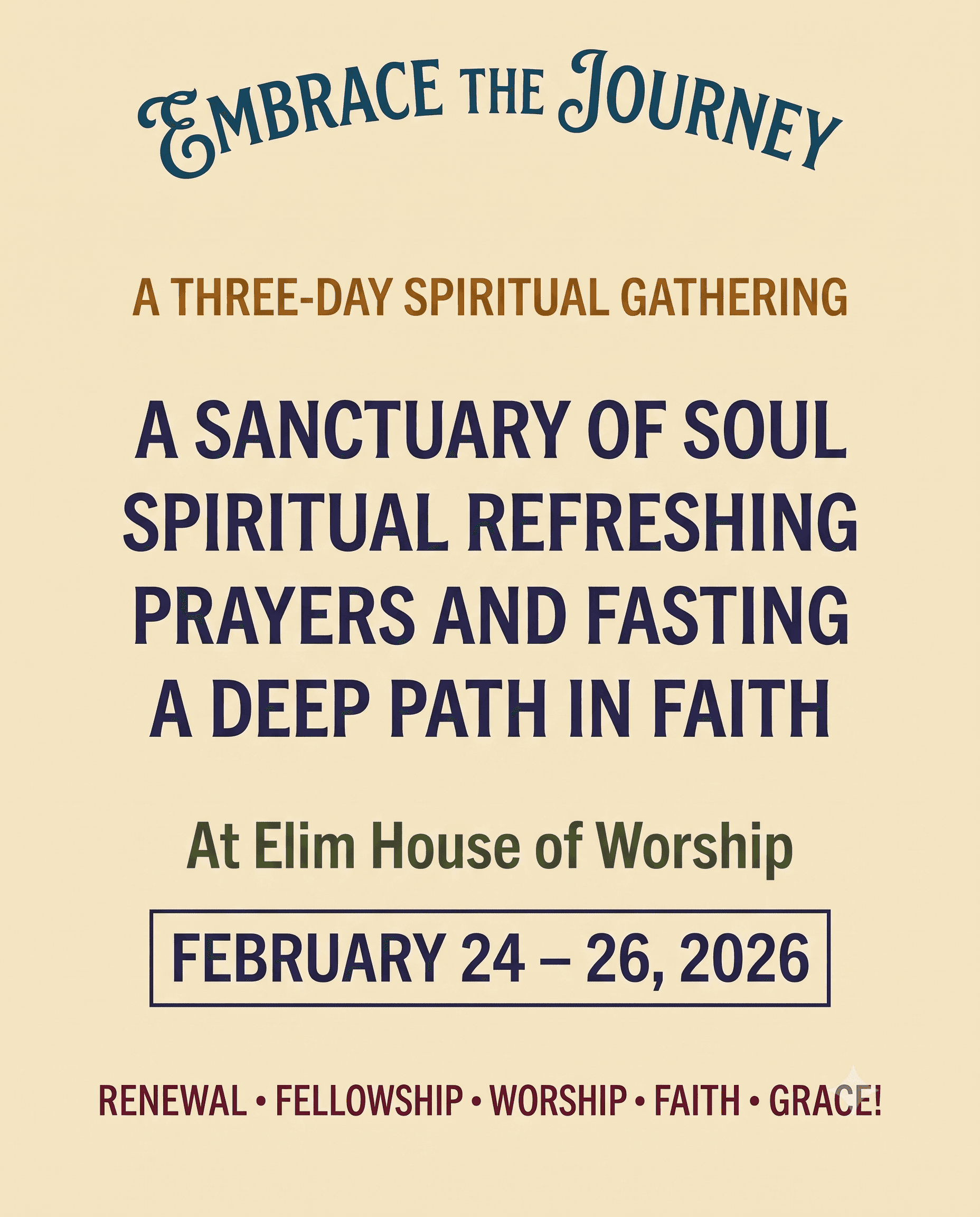 Three Days of Prayer and Fasting